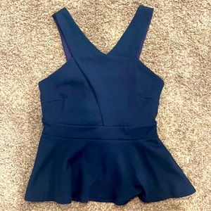 Navy blue peplum top!